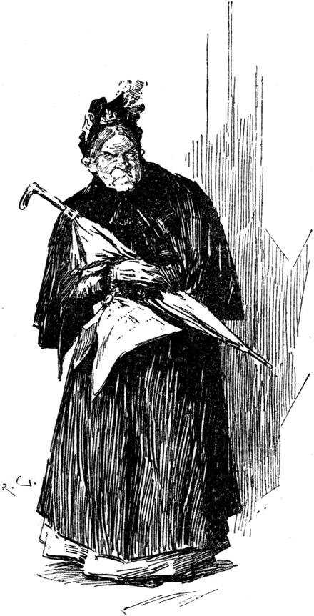 Eine alte Frau fragt
  nach dem Ring