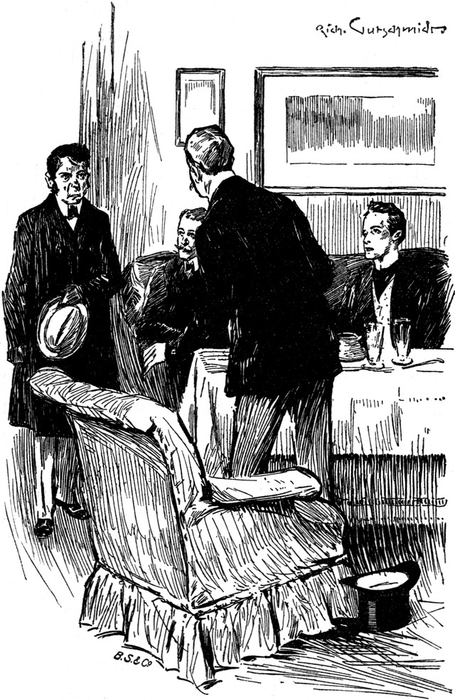 Ein ratloser Lestrade
  bei Holmes