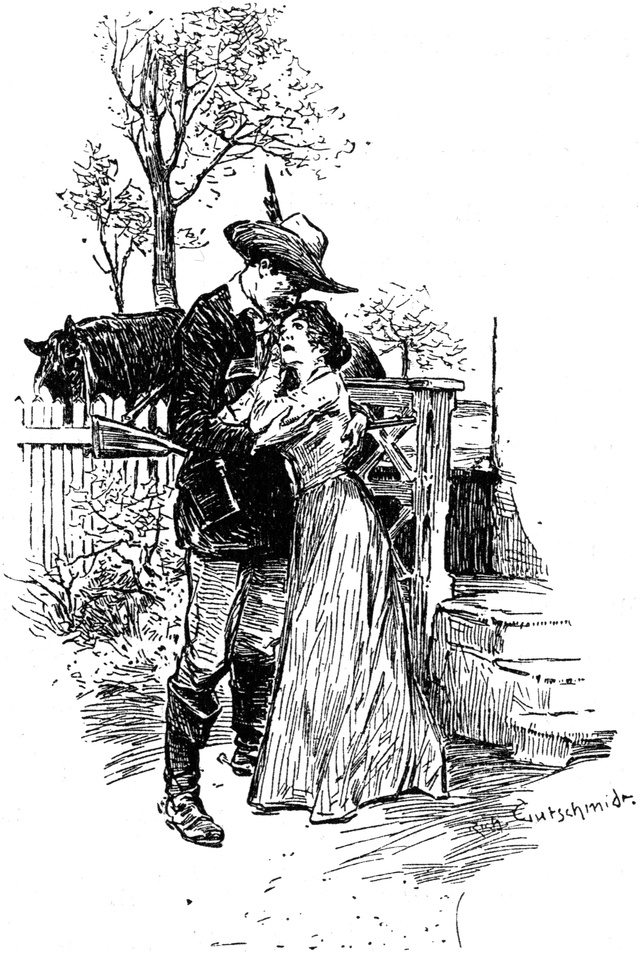 Lucy und Jefferson nehmen
  Abschied voneinander